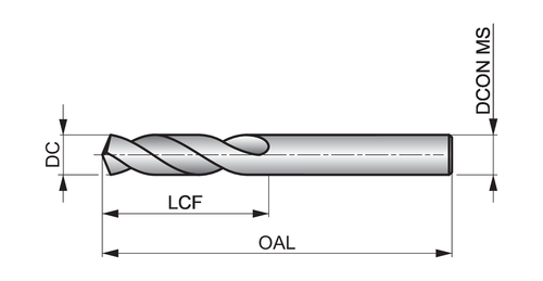 M40CO25/64-M40CO Stub Drill