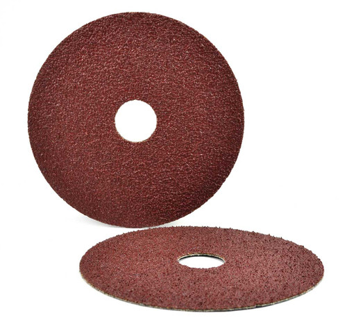 SHUR-KUT® 7" x 7/8" Aluminum Oxide Resin Fiber Disc, 24 Grit