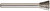 SN-53,SOLID CARB BUR SGL CUT - MAGNUM