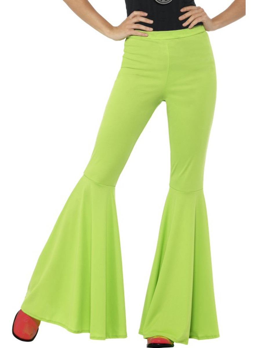 【極美品】70s sears Green flared pants 70s Women's Flared Green Pants
