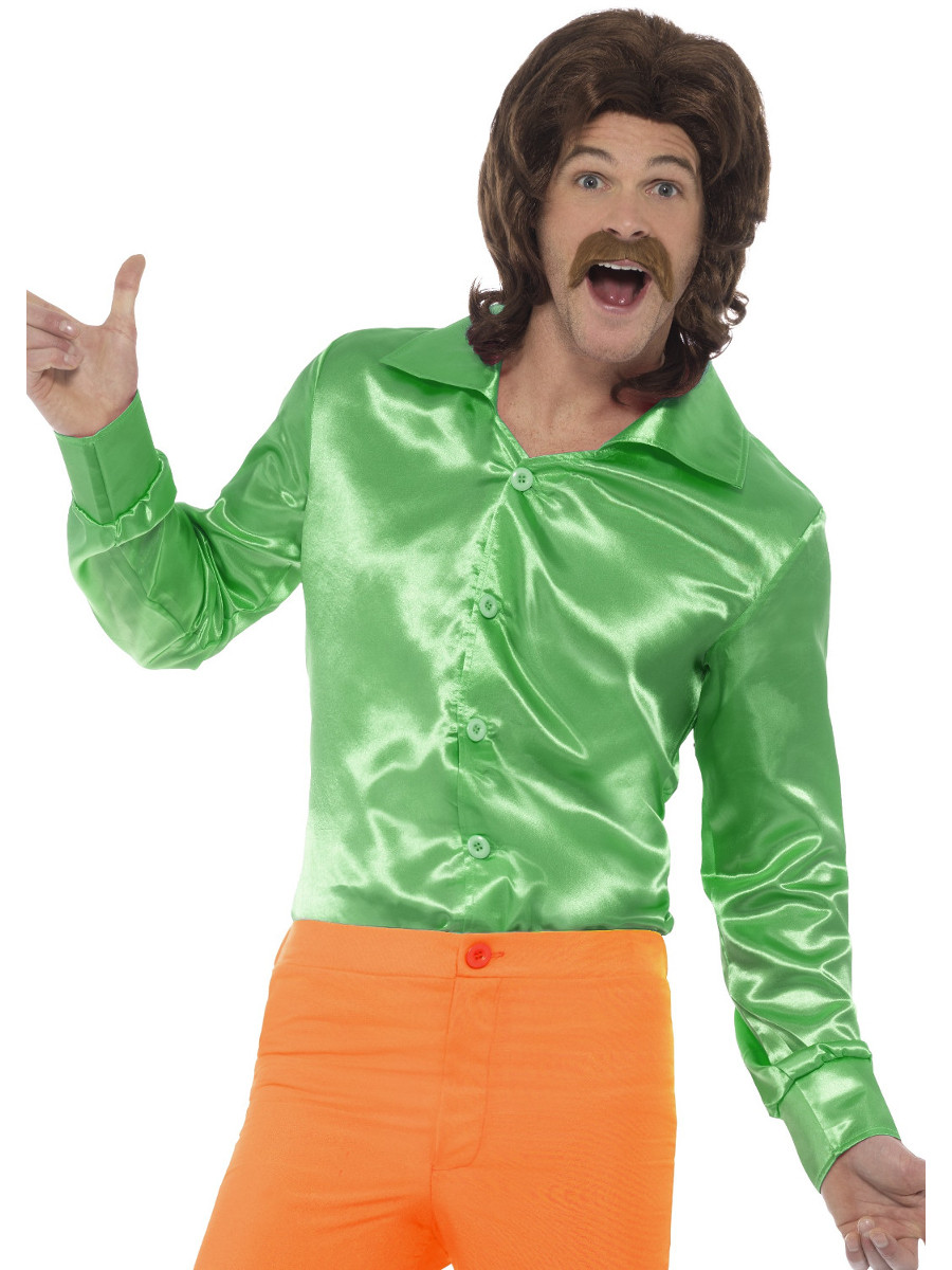 Shirt Clothing Style In The 60s 60s Men's Green Groovy Shirt