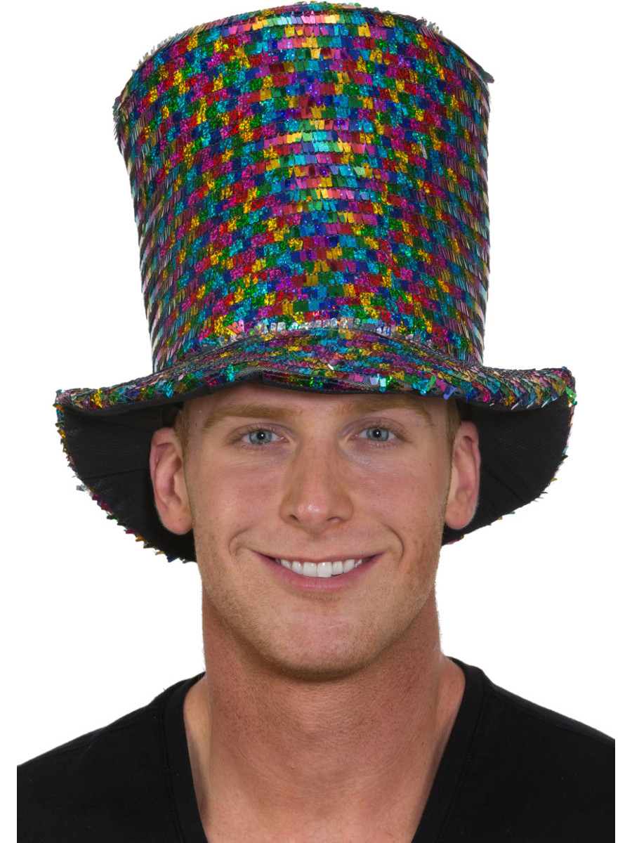 Adult's Rainbow Tall Top Hat