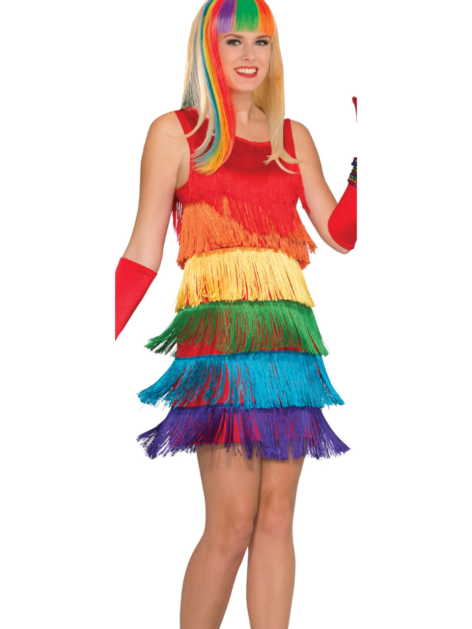 Layered Rainbow Dress Women S Costume