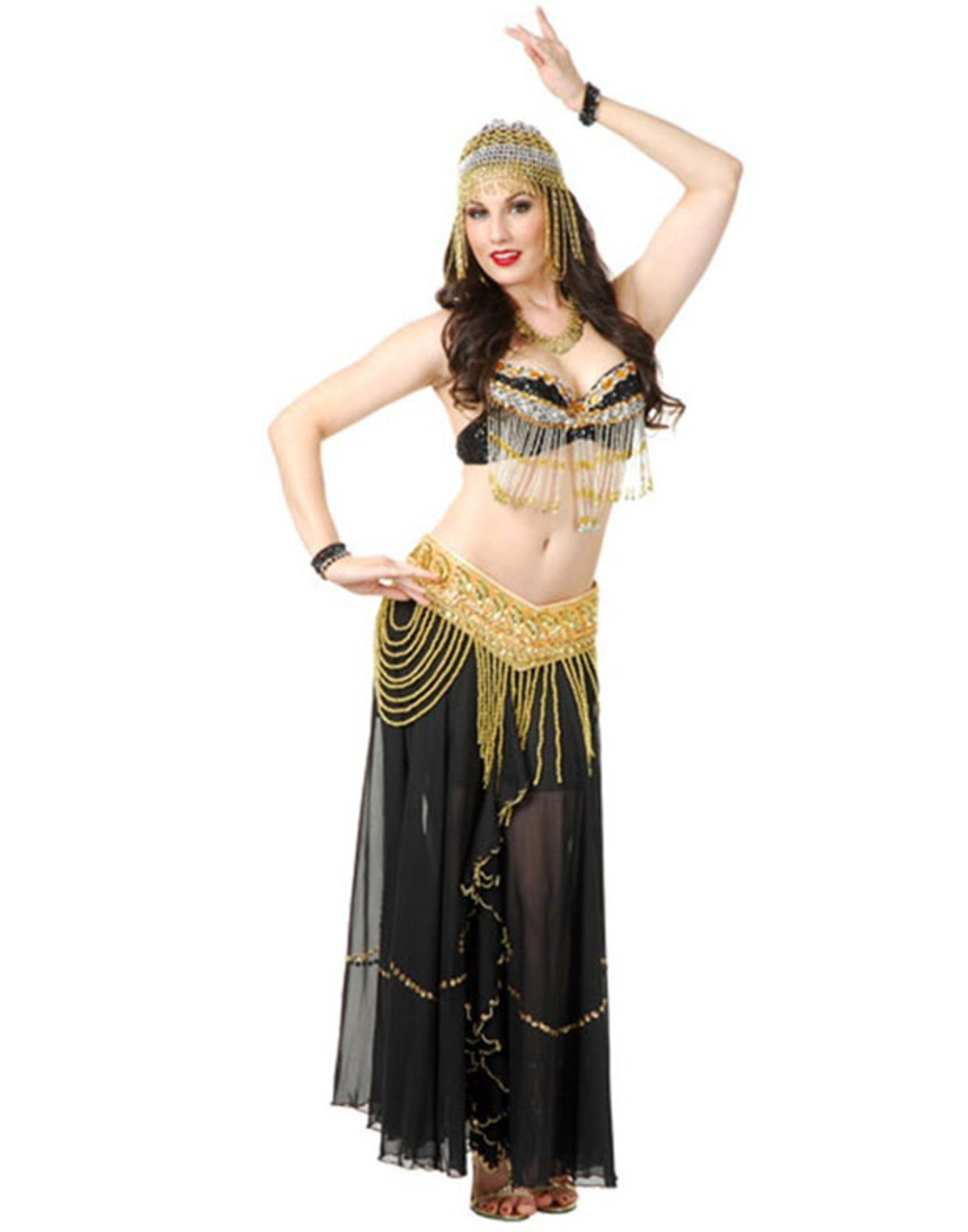 black and gold dance costume