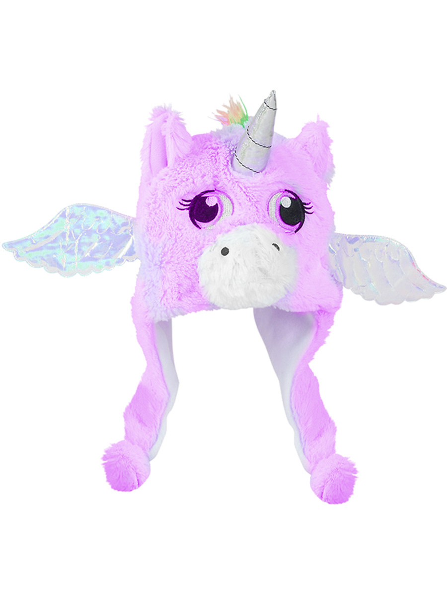 Kid's Plush Purple Unicorn Hat