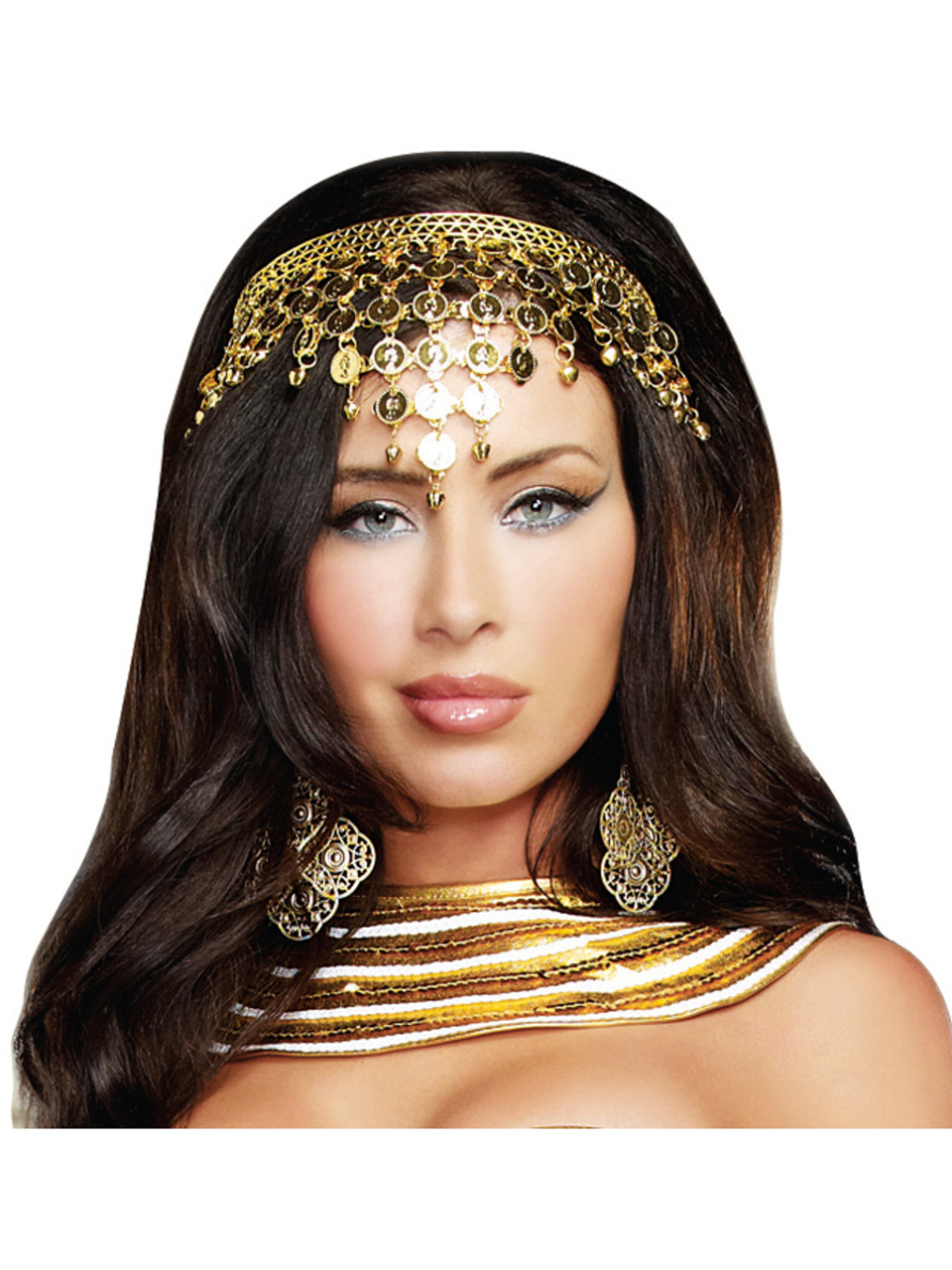 Dazzling Gold Coin Women's Royalty Headpiece