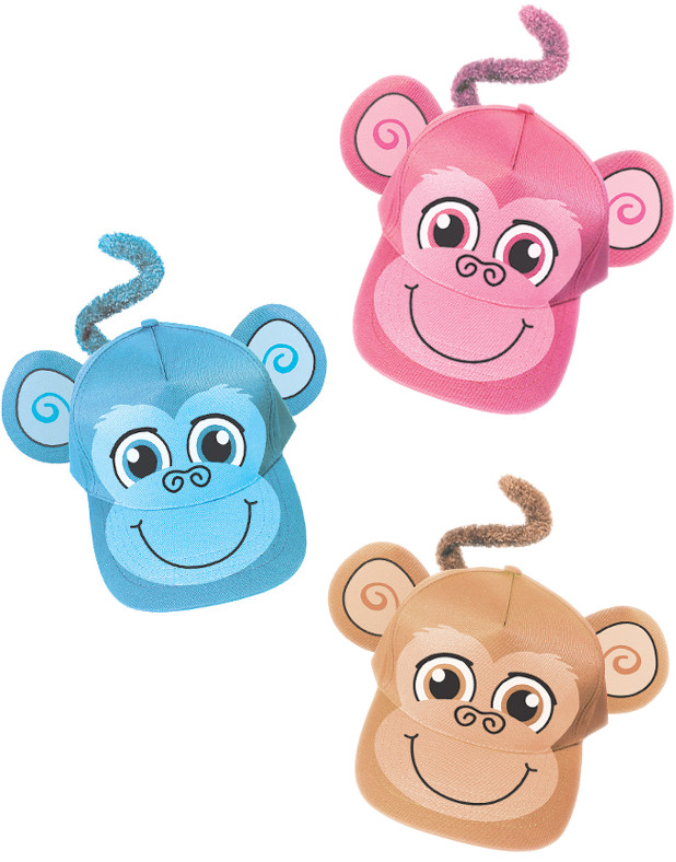 Lot of 12 Adult's Monkey Baseball Caps