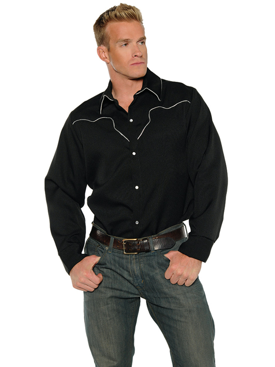 Black Cowboy Shirt Costume