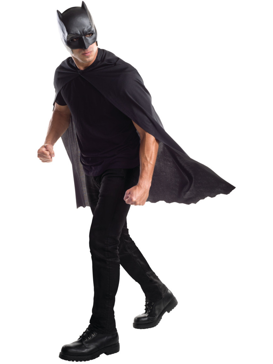 Batman Adult Cape With Mask Costume main image 0