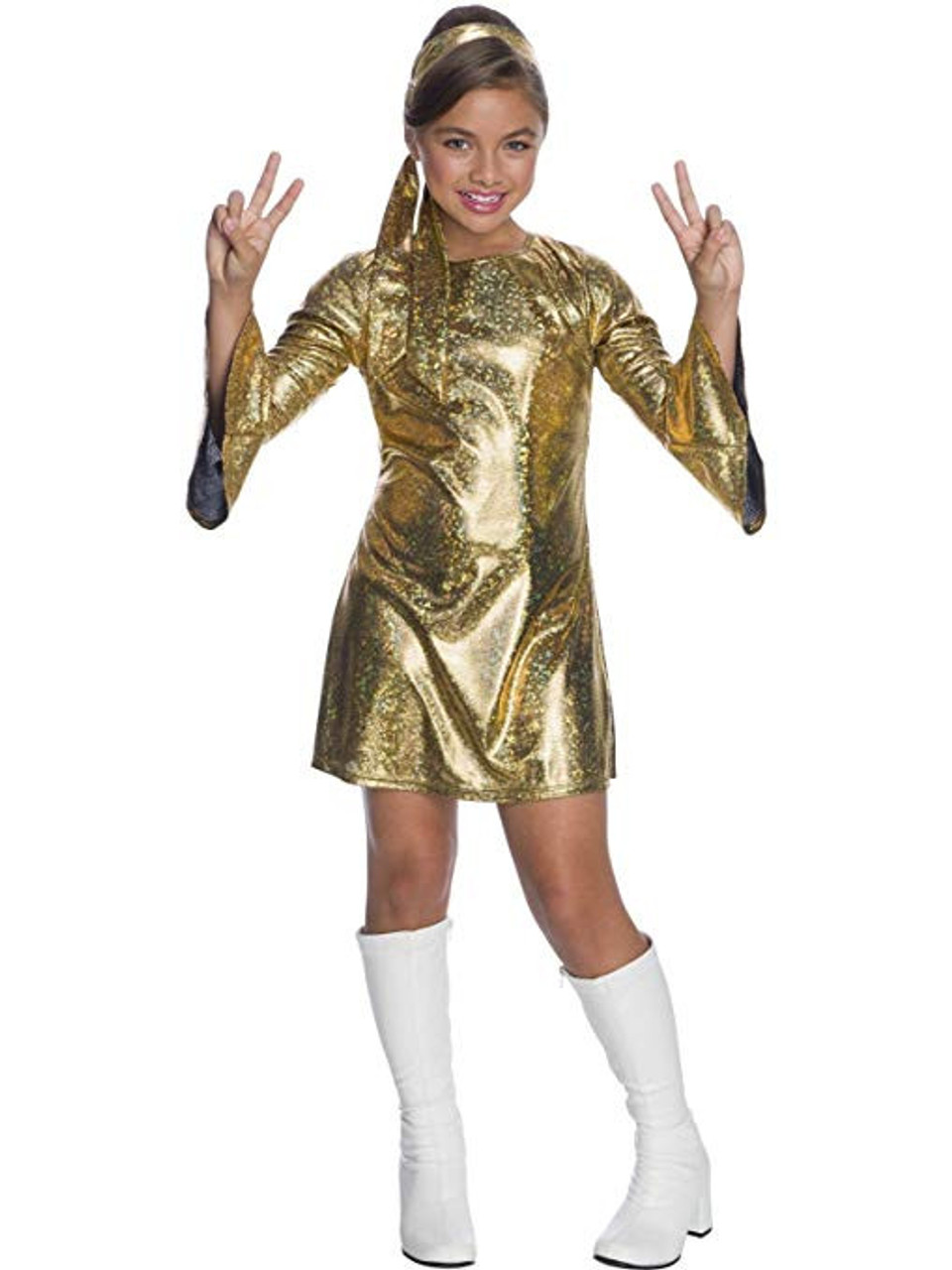 Hologram Disco Diva Girls Costume Dress