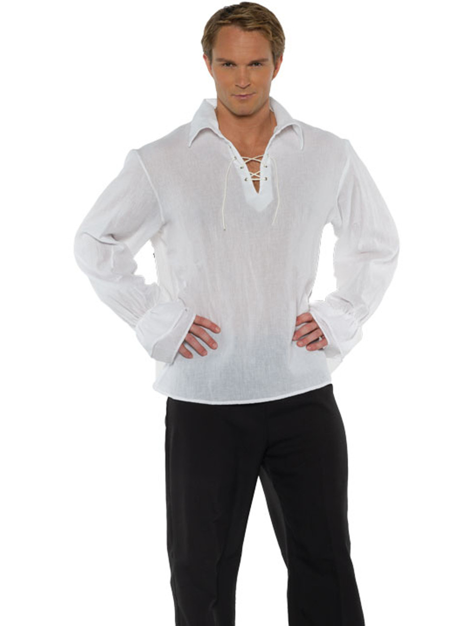 White Colonial Mens Costume Shirt