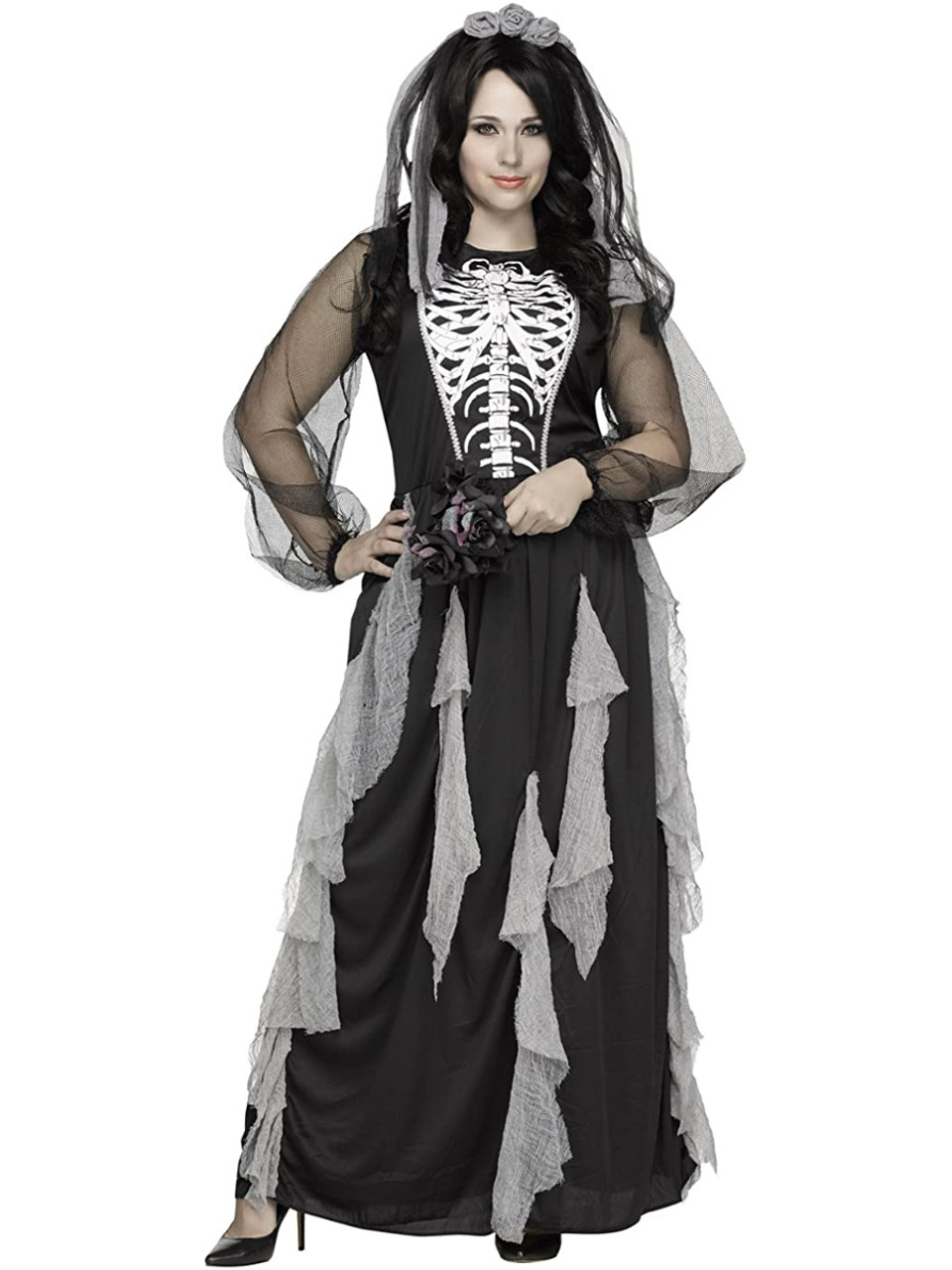 Ghostly Skeleton Bride Women's Costume