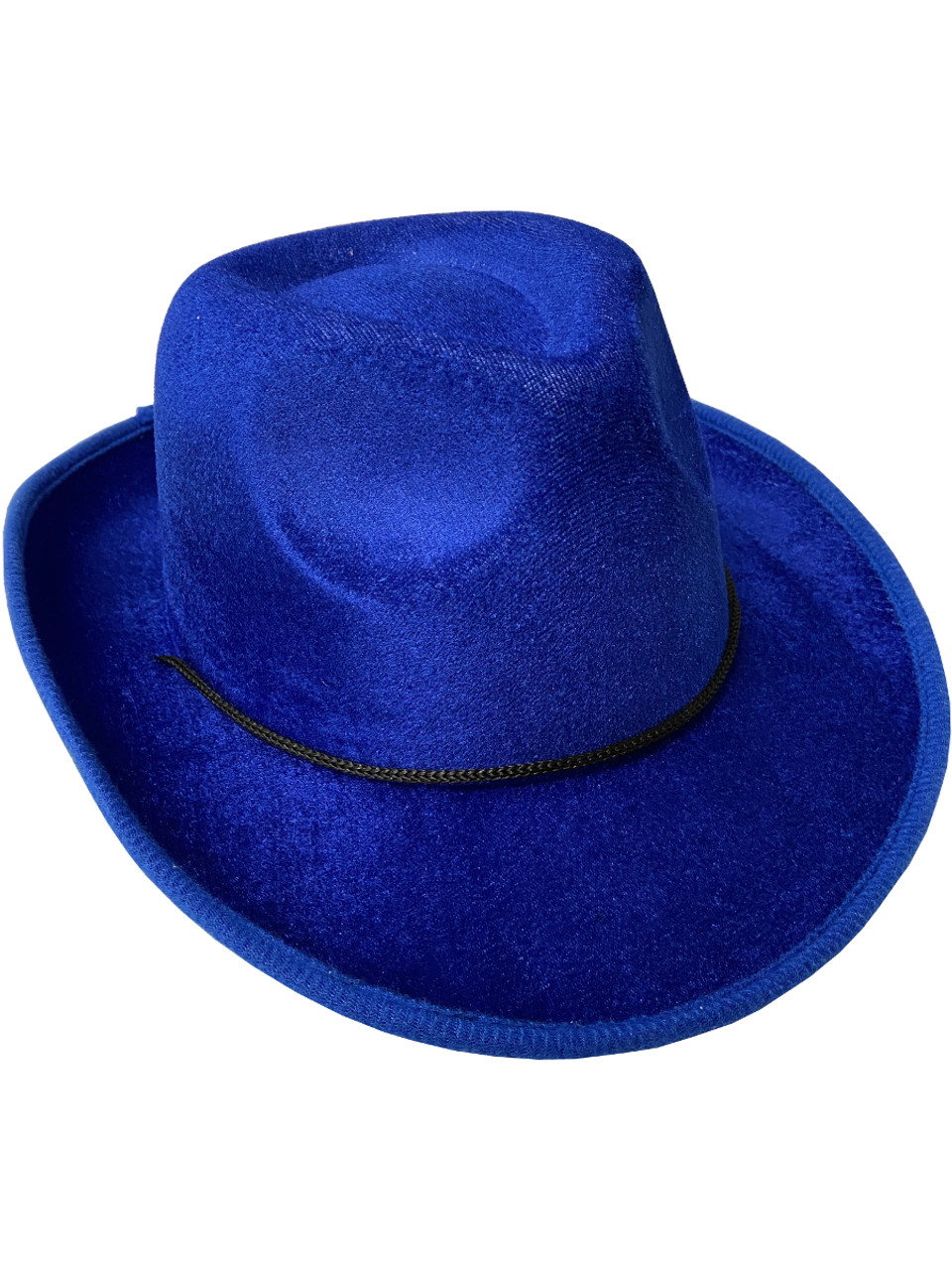 Adult's Blue Velvet Gangster Cowboy Hat