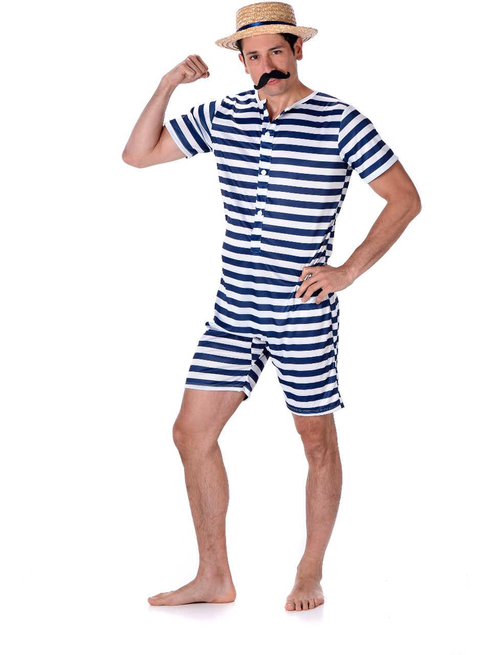 Mens striped hot sale bathing suit