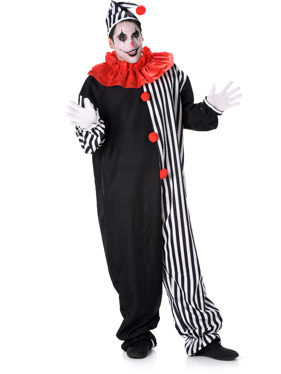 Disfraz De Payaso Malvado Para Hombre - Talla Estándar, Incluye Mono Y Máscara De Cuello, Ideal Halloween