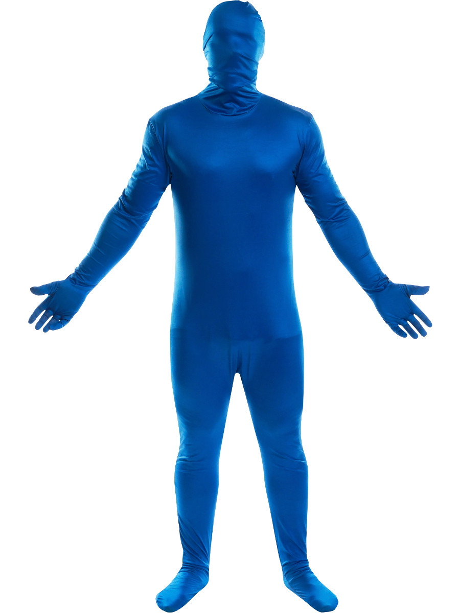 Basic Blue Spirit Bodysuit Men's Costume