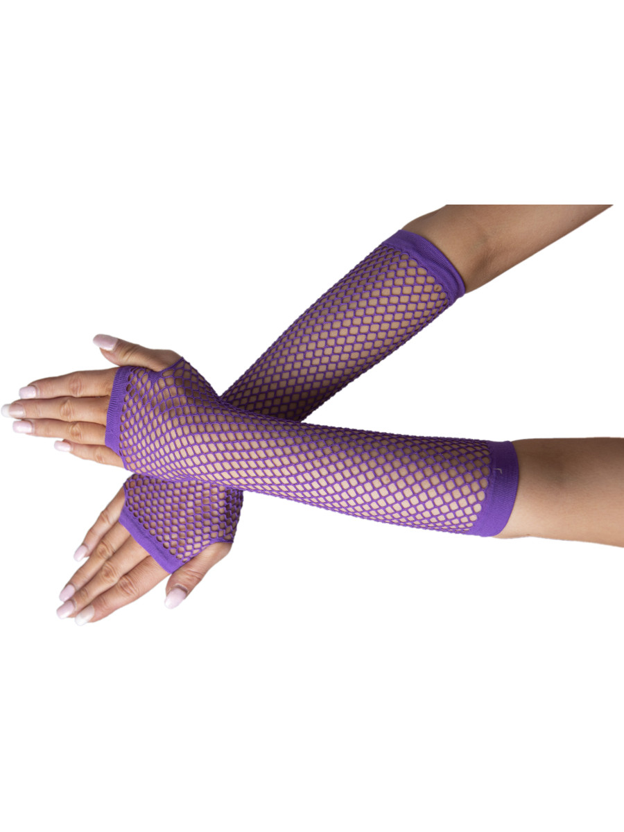 Adult's Long Dark Purple Gloves