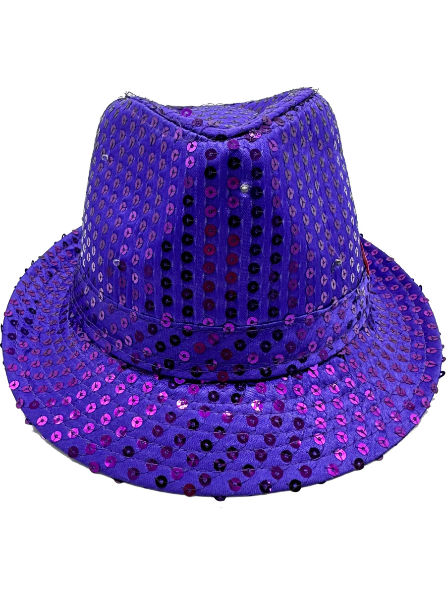Izzi Accessories Fedora Black Hat With Sparkles