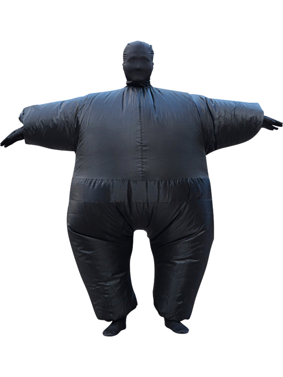 Adult's Large Man Inflatable Black Bodysuit Costume