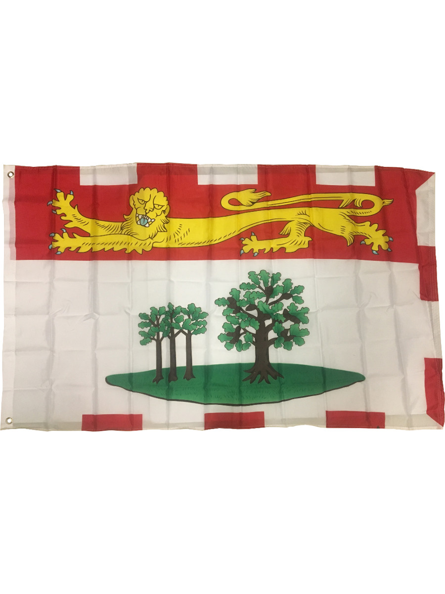 Prince Edward Island Stick Flag – 4x6 Inch Canadian Province Flag On 10-inch Staff