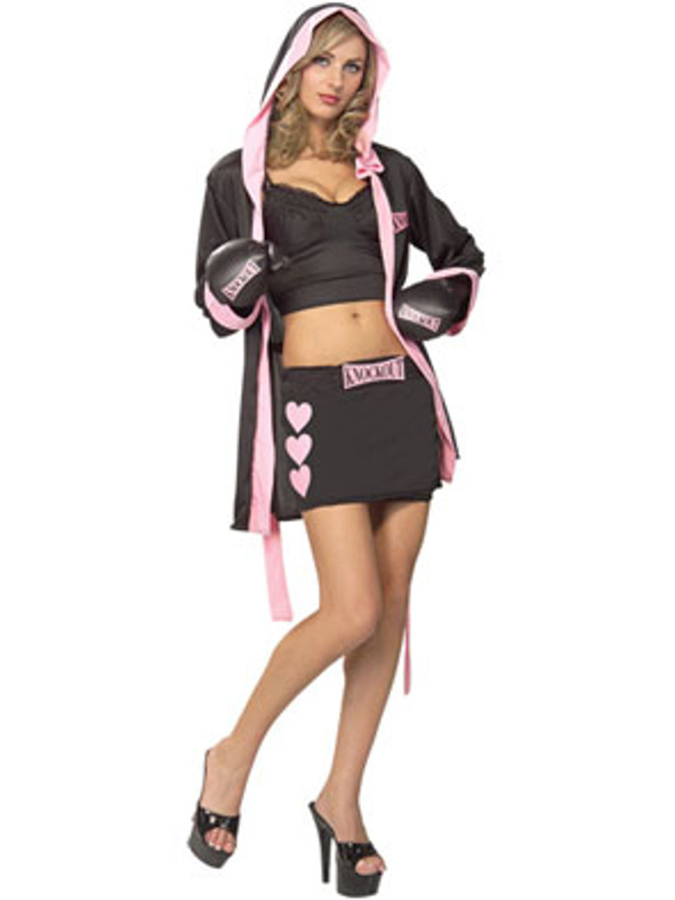 Womens Deluxe Sexy Knockout Boxer Babe Adult Costume