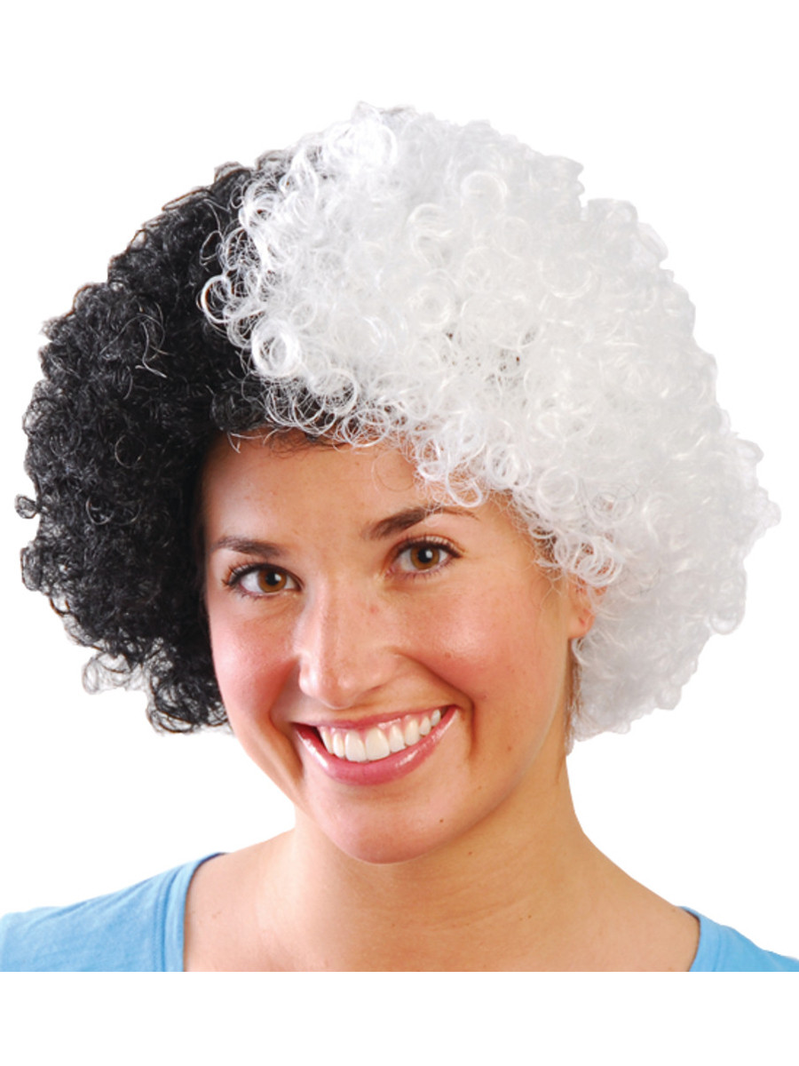 Black & White 101 Dalmatians Cruella De Vil Costume Wig