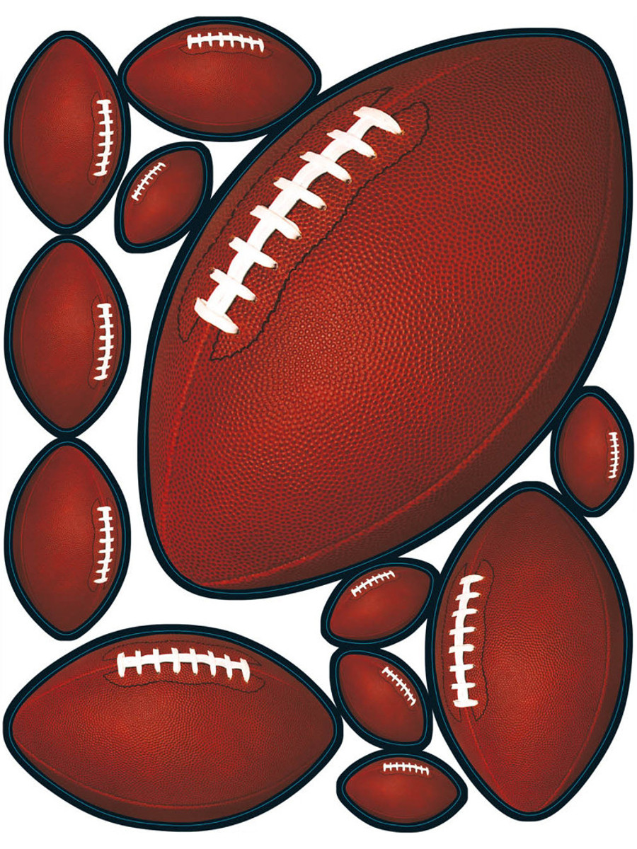 Football Peel 'N Place Wall Clings