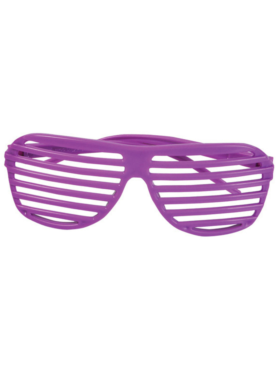 80's Neon Purple Shutter Shade Toy Sunglasses