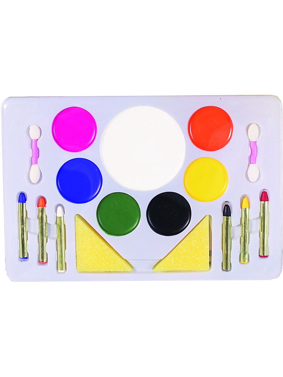 17Piece Halloween Costume Face Paint Makeup Set With Face Paint Sticks