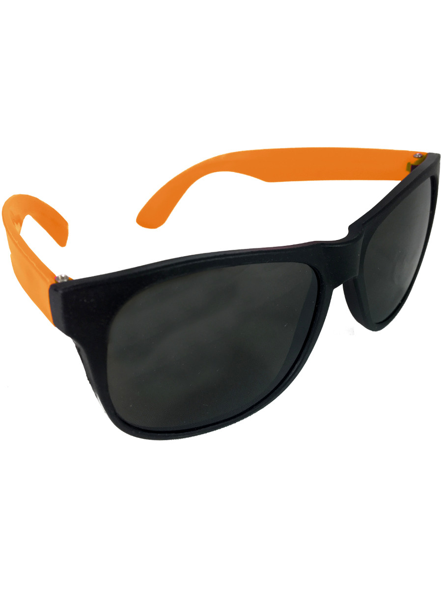 Retro 80s 90s Racing Neon Orange & Black Sunglasses