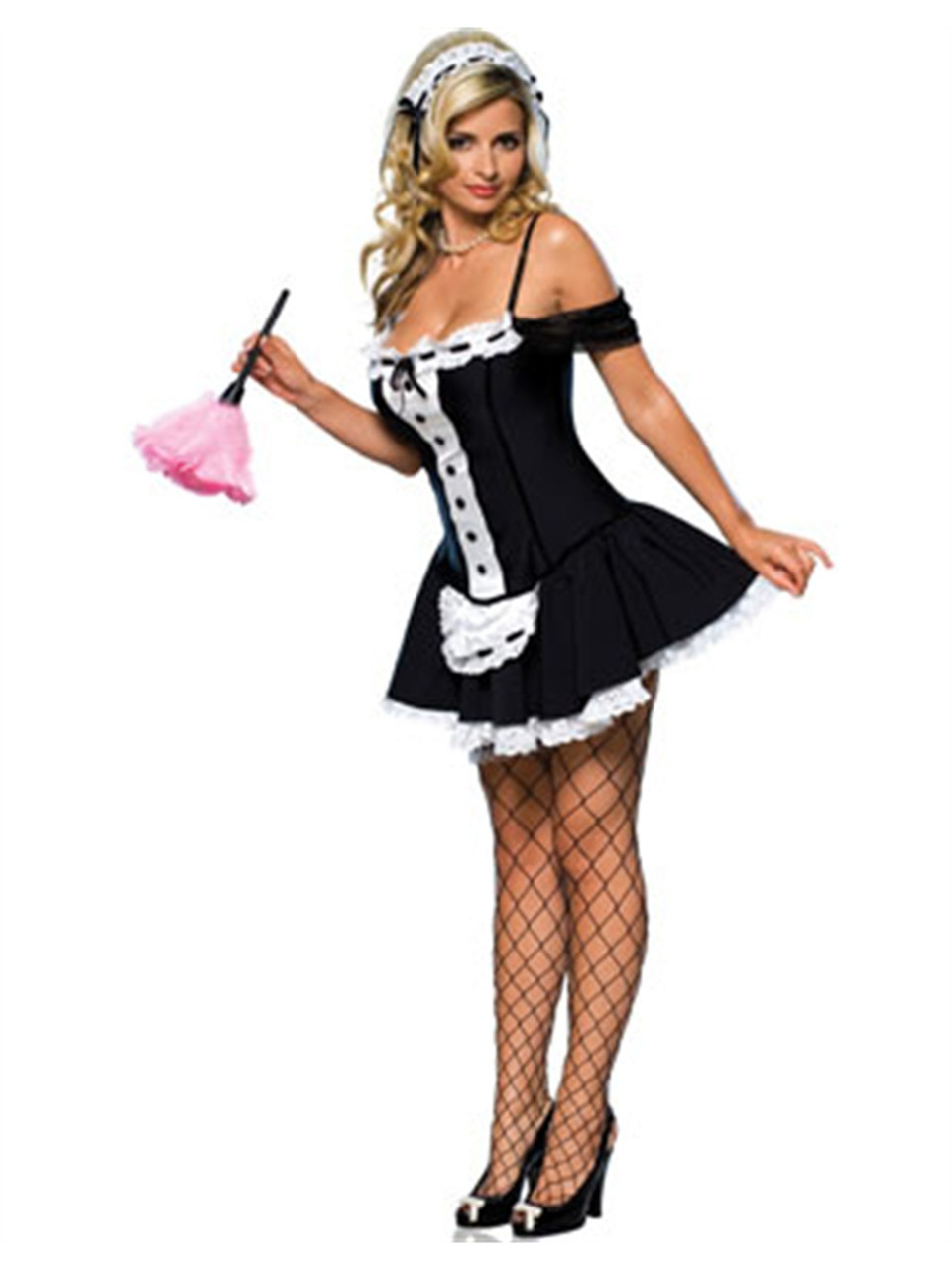 Womens Adult Dust Bunny Sexy Classic French Maid Costume