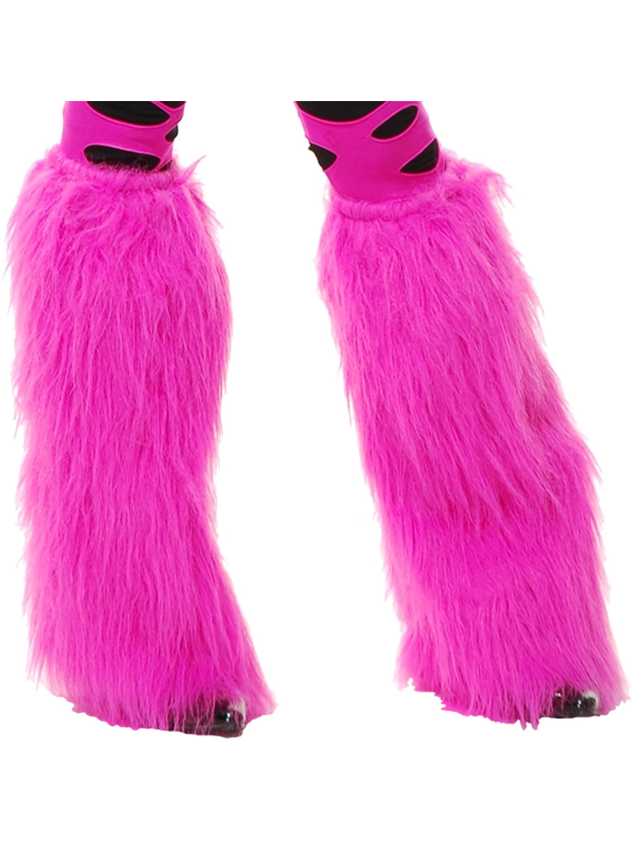 Deluxe Hot Pink Sexy Club Furry Monster Leg Warmers