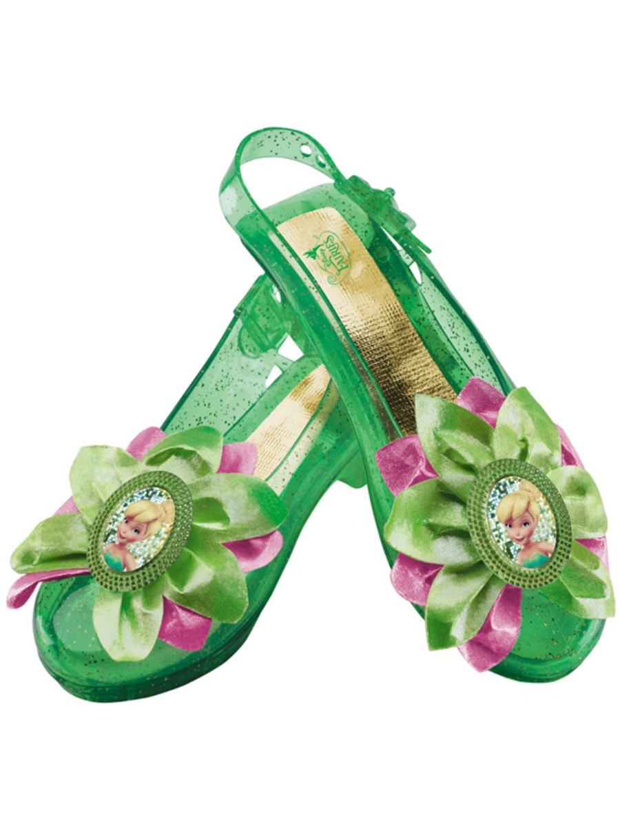 green tinkerbell slippers