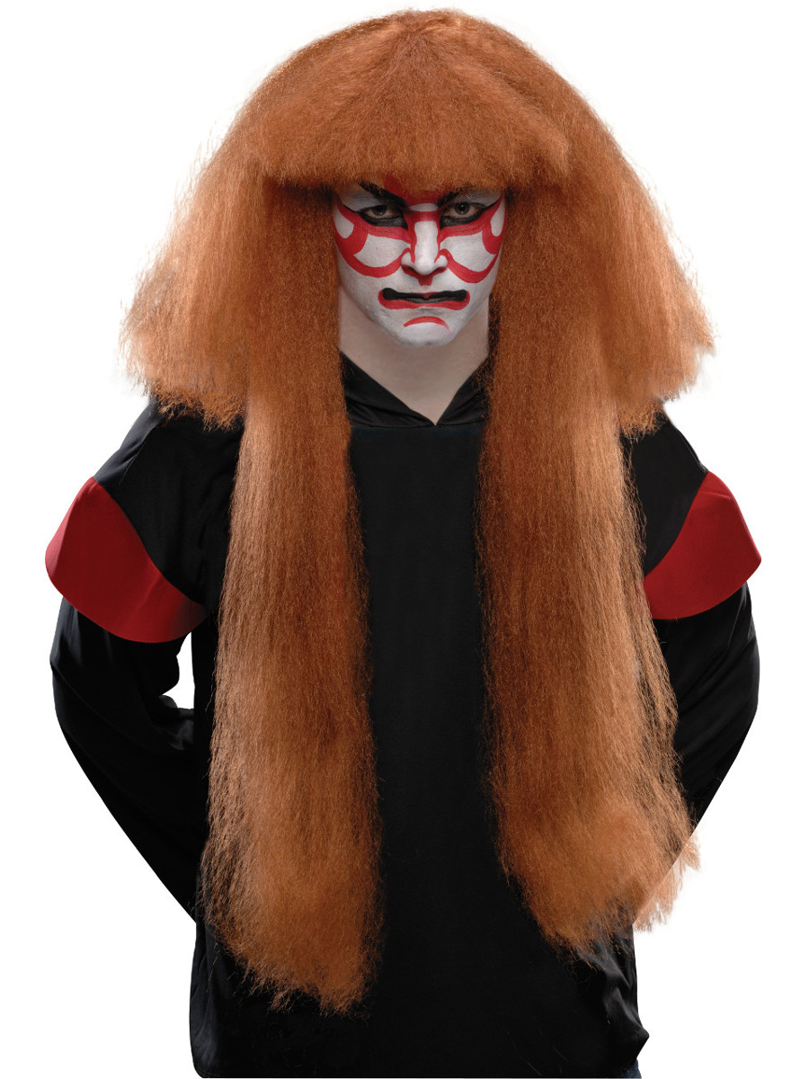 Adult's Brown Japanese Kabuki Theatre Wig