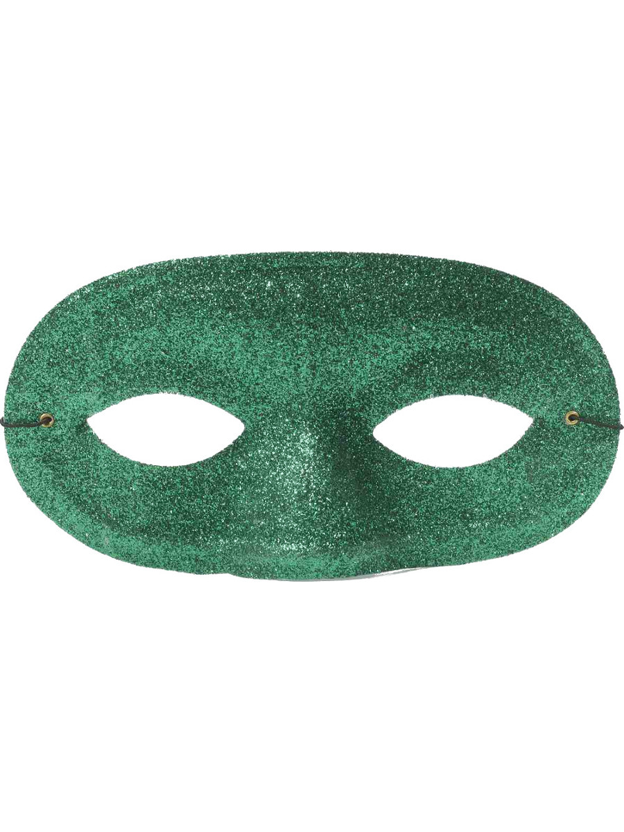 Green Glitter Domino Eye Mask