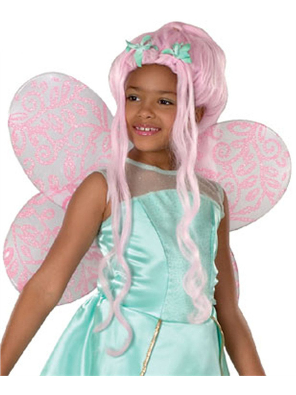 Kids Mattel Barbie Fairytopia Dahlia Costume Fairy Wig