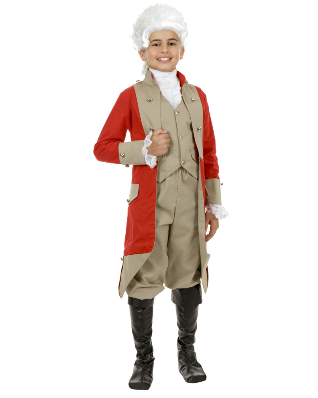 Child Boys British Red Coat Military Jacket Costume Accessory