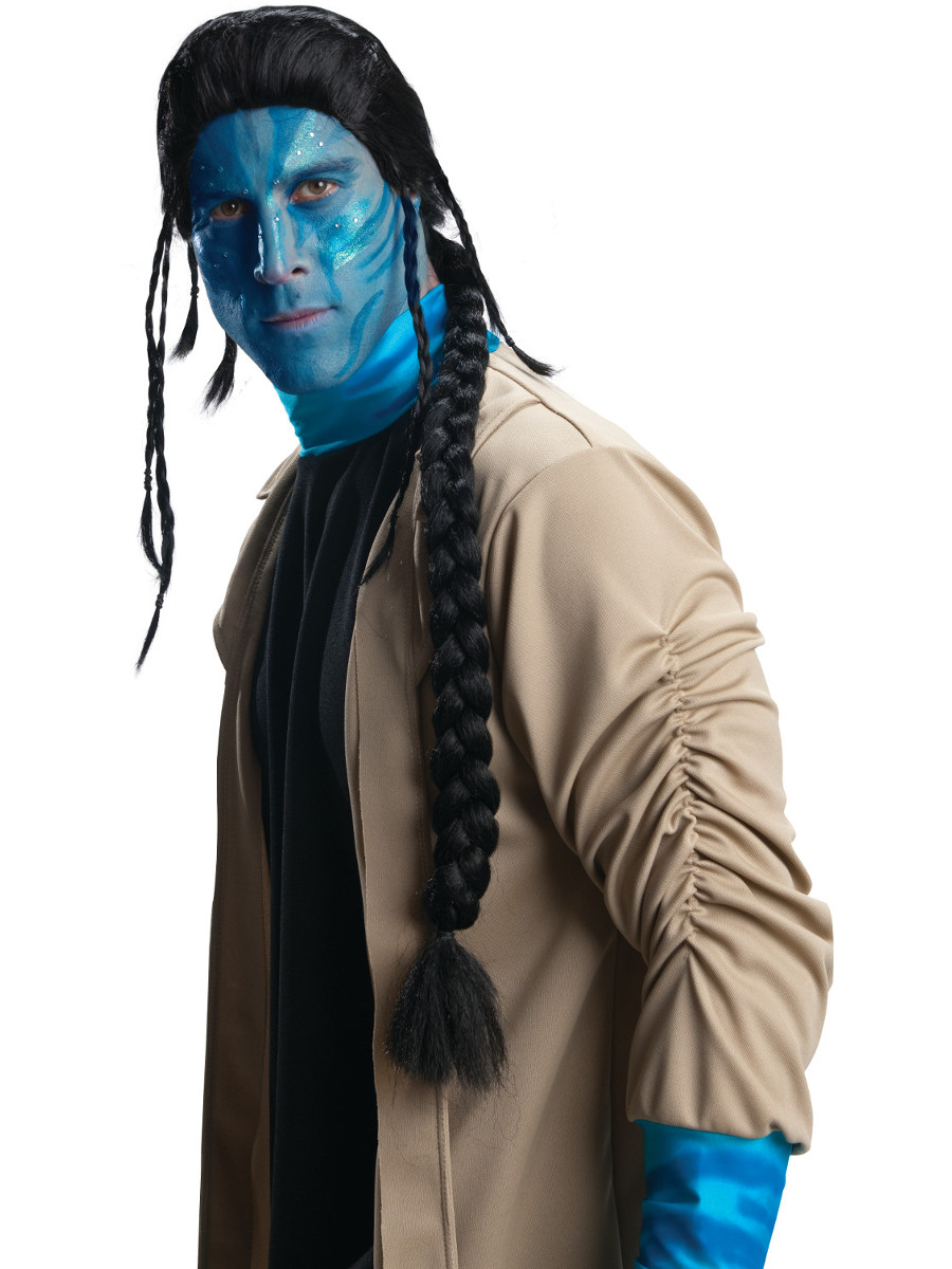 Mens Avatar Jake Sully Costume Navi Dreadlock Wig