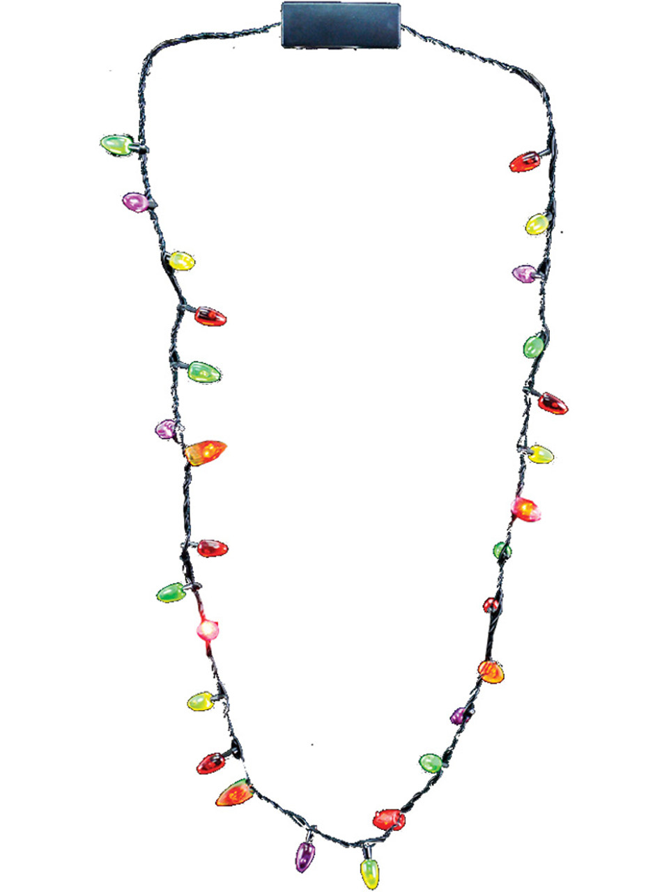 Red and Green Flashing Wearable Christmas Lights Necklace |