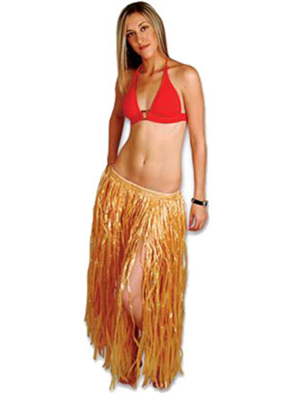 Hawaiian Luau Brown Natural Grass Hula Skirt Dress