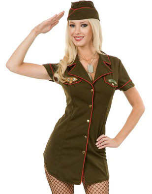 Sexy Green Army Soldier Costume