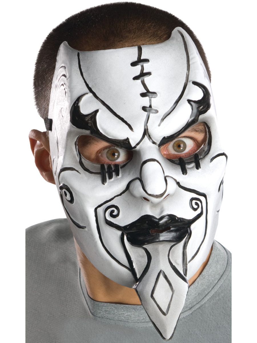 Black And White Day Of The Dead Tragedy Mask