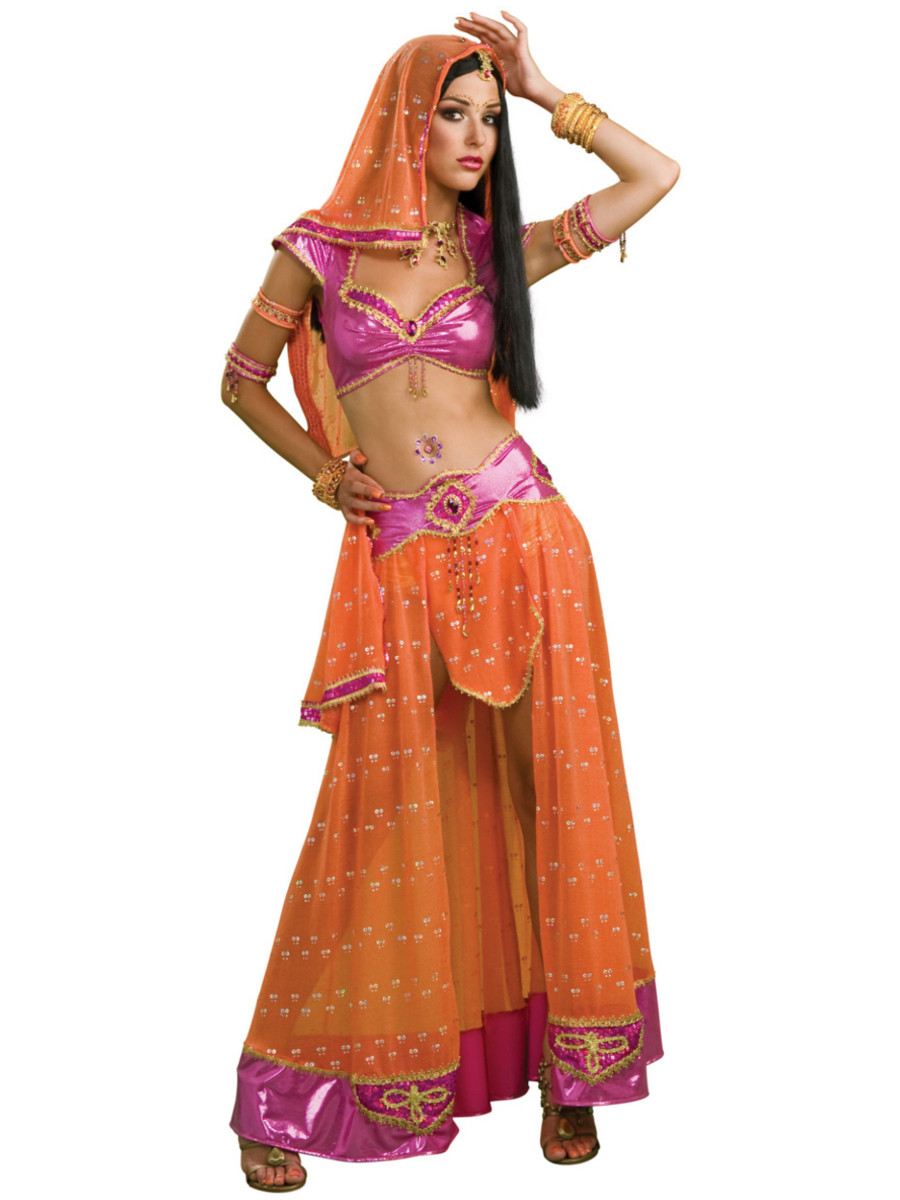 Womens Sexy Adult Bollywood Dancer Exotic Indian Costume