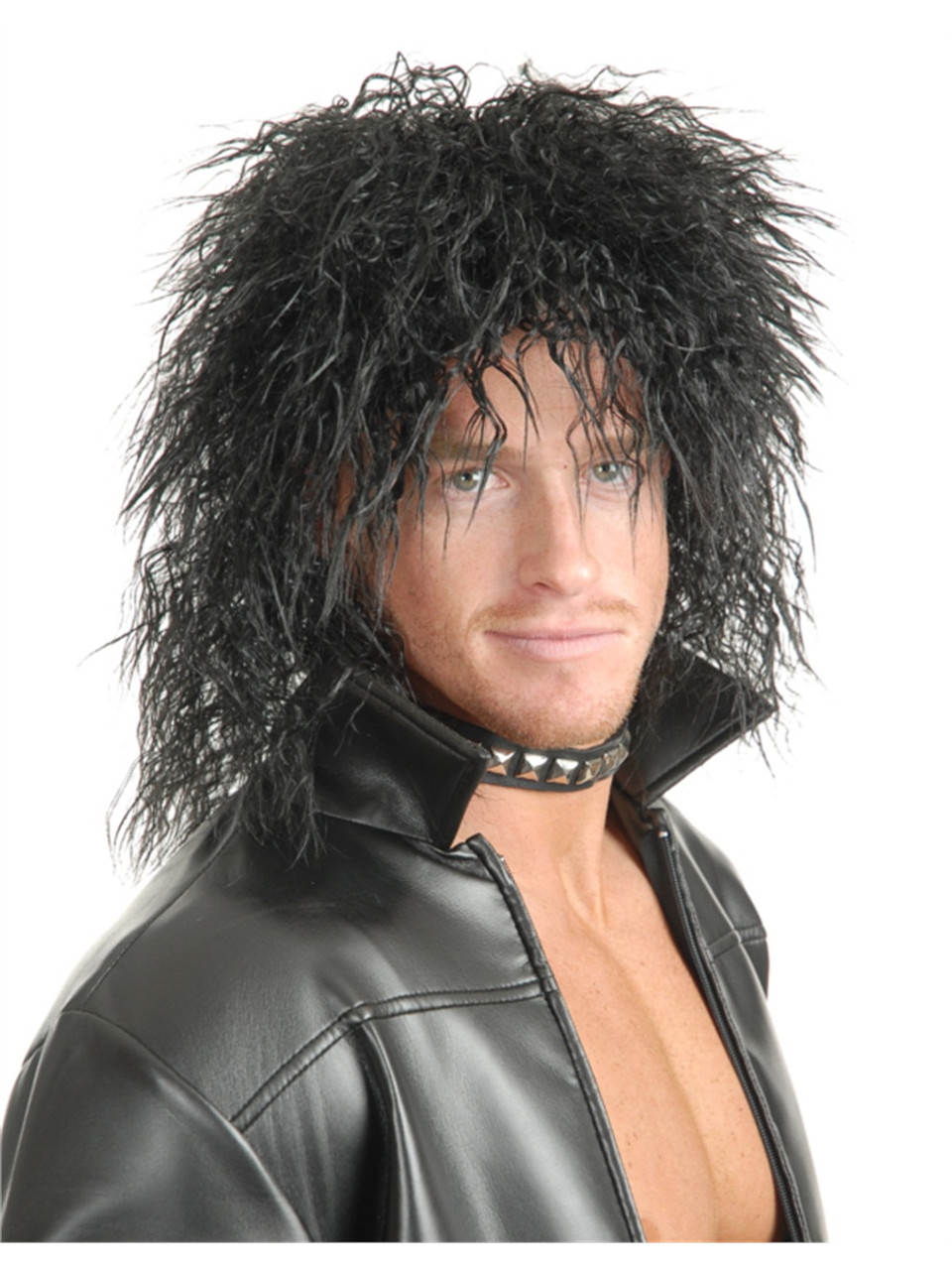 LbsAMP Mullet Wig for Men 80s Curly Wig Brown Artificial Hair with Dol –  EveryMarket