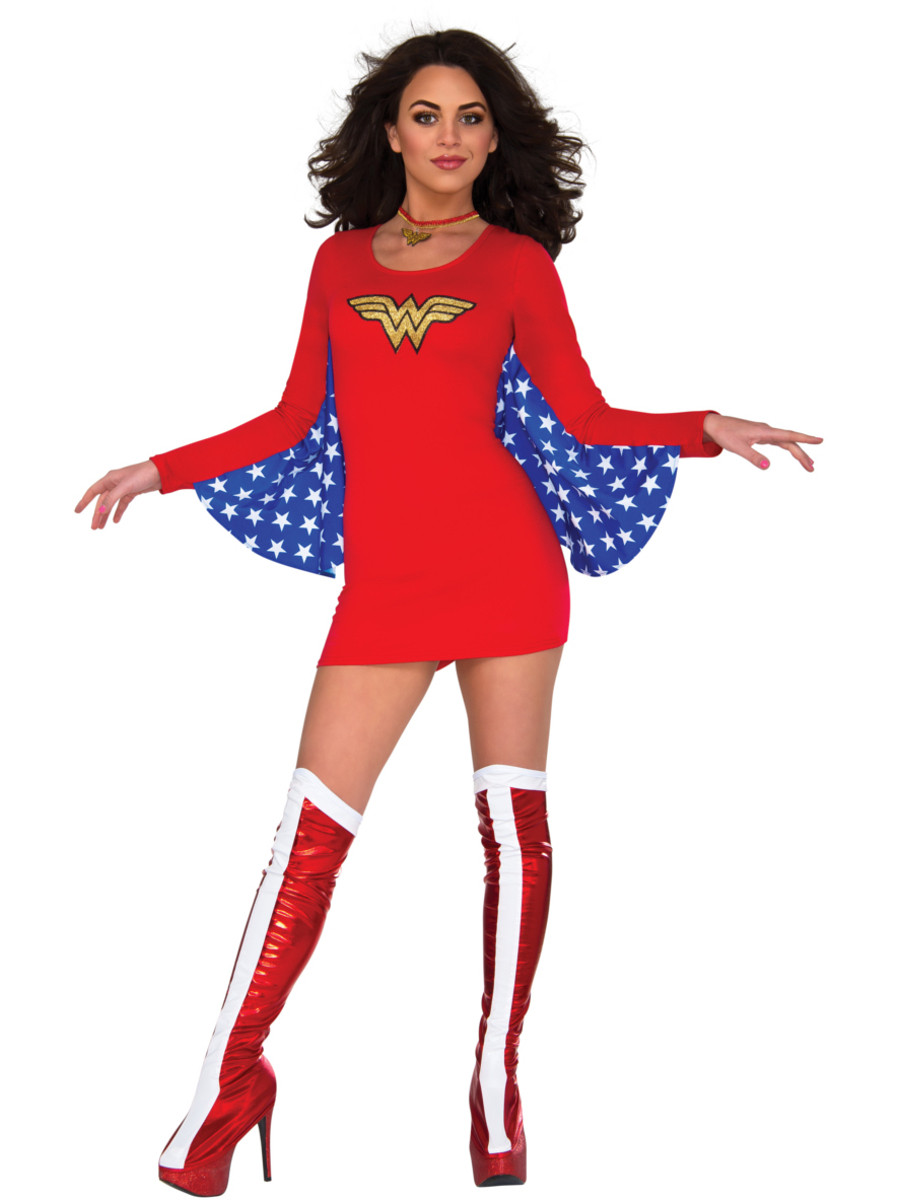white blue and gold dress DC Comics Justice League Wonder Woman Costume Dress and Headband