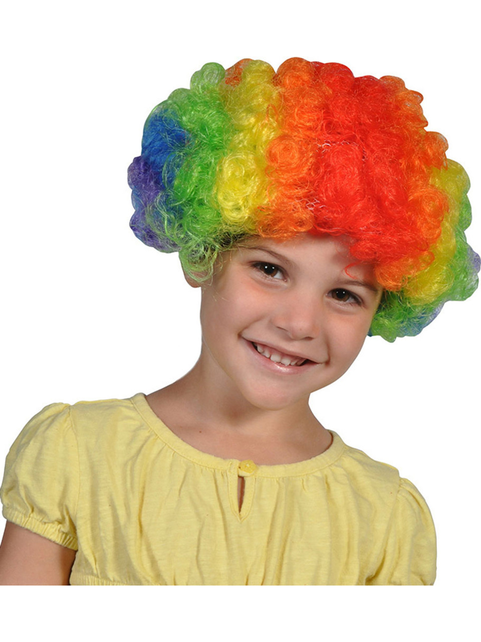 Crazy Hair Rainbow Clown Jester Halloween Costume Wig