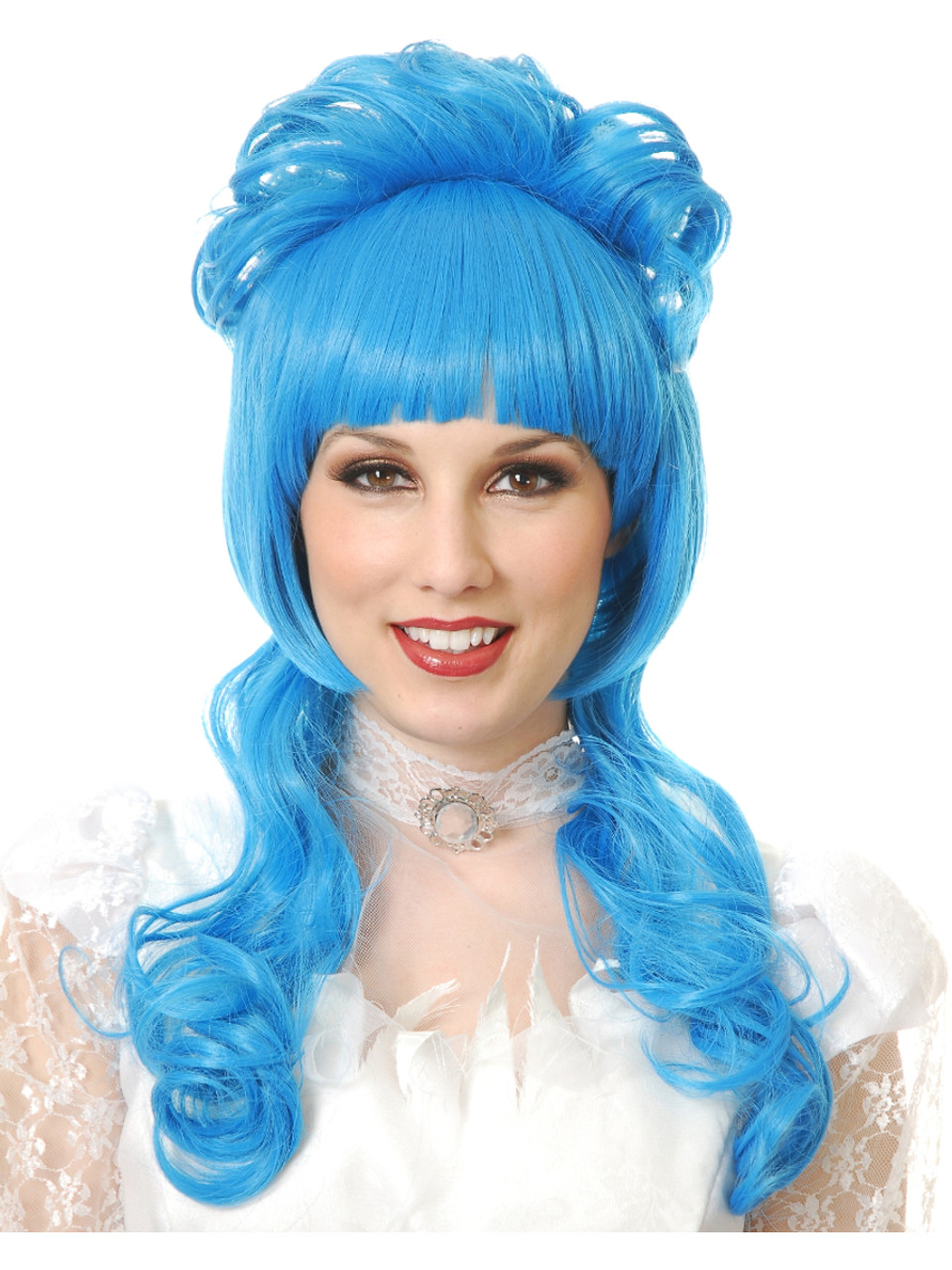 neon blue wig