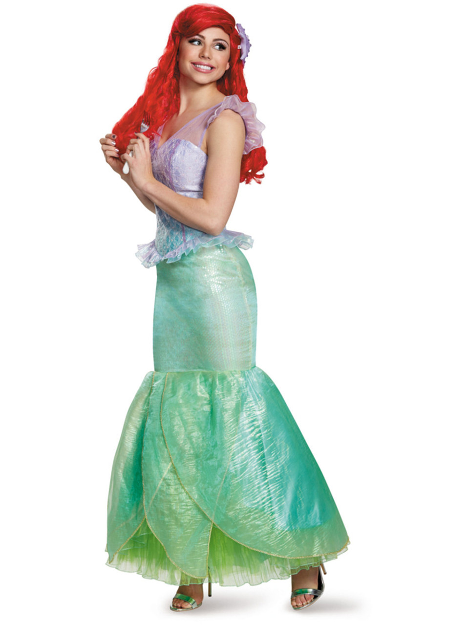 Disney Little Mermaid Princess Ariel Dark Green Dress