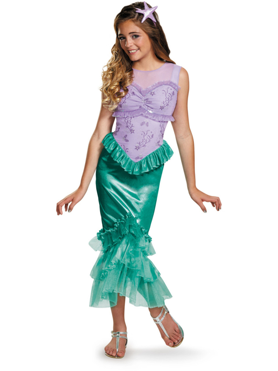 Disney Girls' Youth Ariel Little Mermaid Fantasy Night Gown Play Costume  Dress | eBay