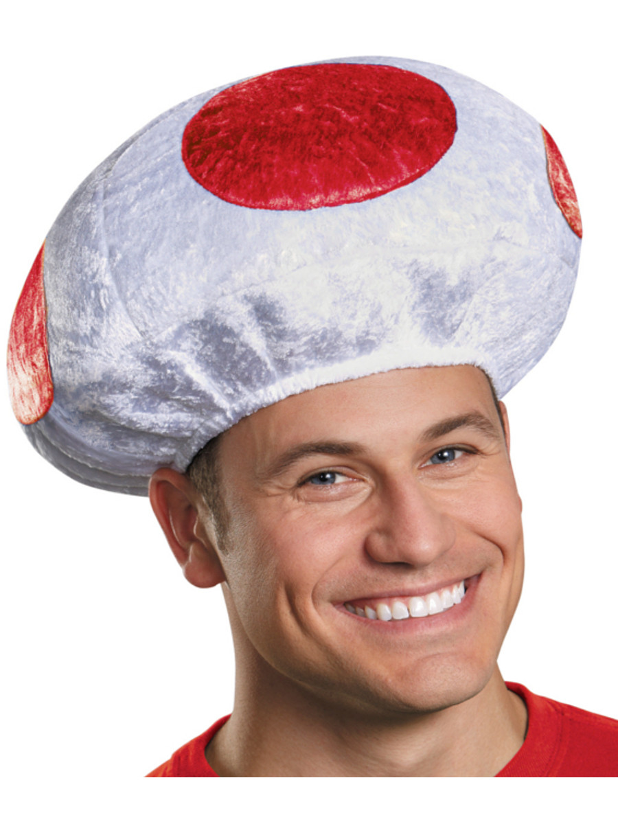 Adults Mario Brothers Red Mushroom Hat